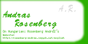 andras rosenberg business card